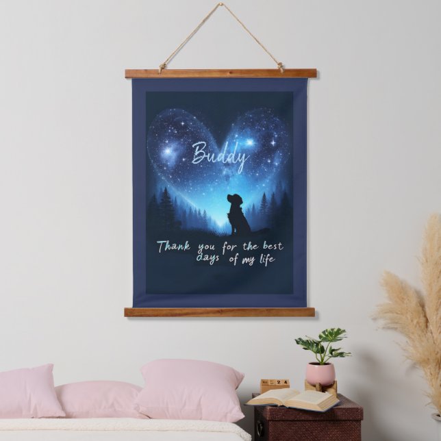 Personalised Pet Memorial  Hanging Tapestry (Bedroom)