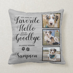 Personalised Pet Memorial Keepsake Photo Cushion