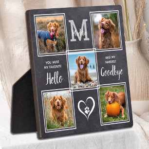 Personalised Pet Memorial Pet Loss 5 Photo Collage Plaque