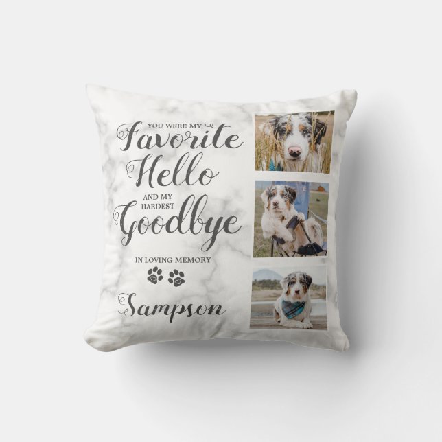 Personalised Pet Memorial Photo Collage Cushion (Front)