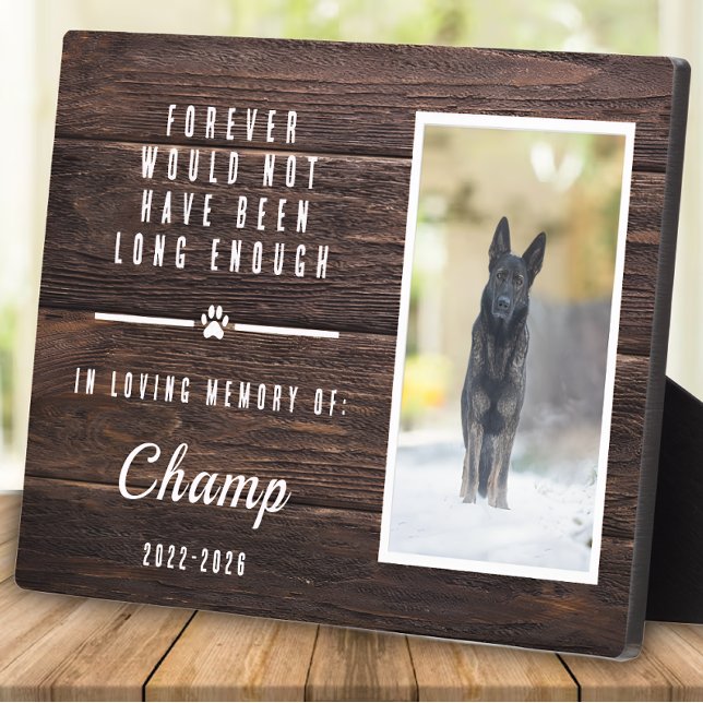 Personalised Pet Memorial Photo Frame with Easel  (Pet Memorial with easel)