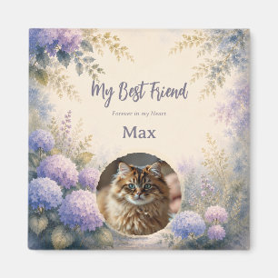 Personalised Pet Memorial Photo Magnet   Hydrangea