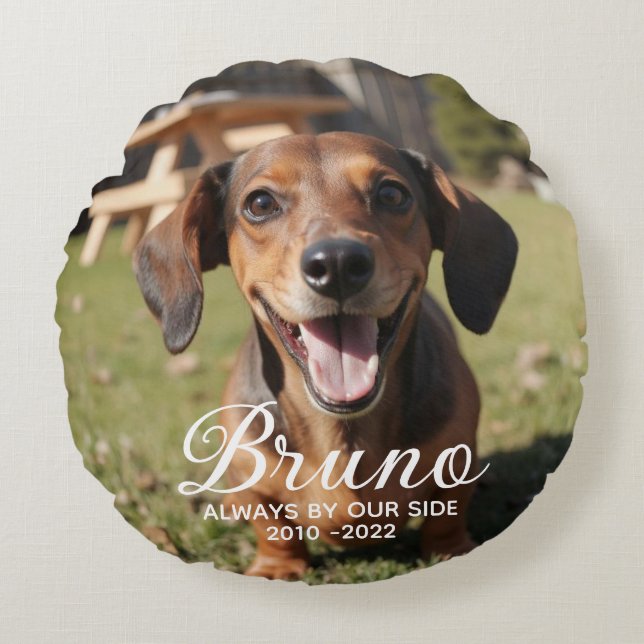 Personalised Pet Memorial Round Cushion (Front)