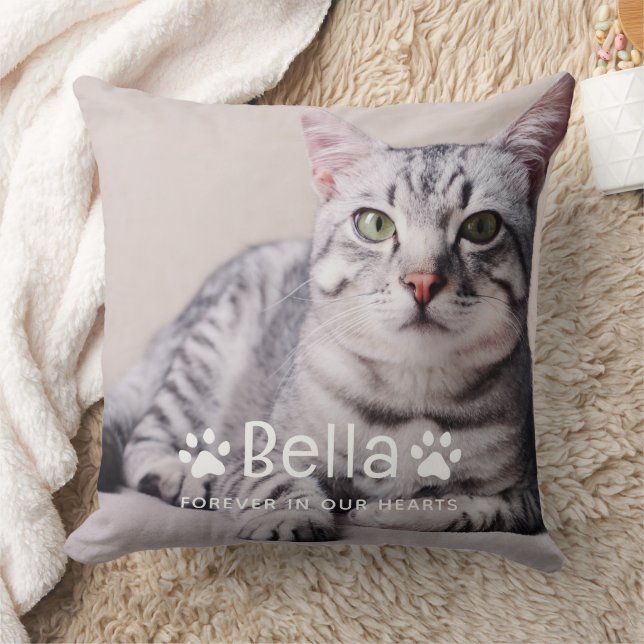Personalised Pet Name and Photo Custom Memorial Cushion (Blanket)