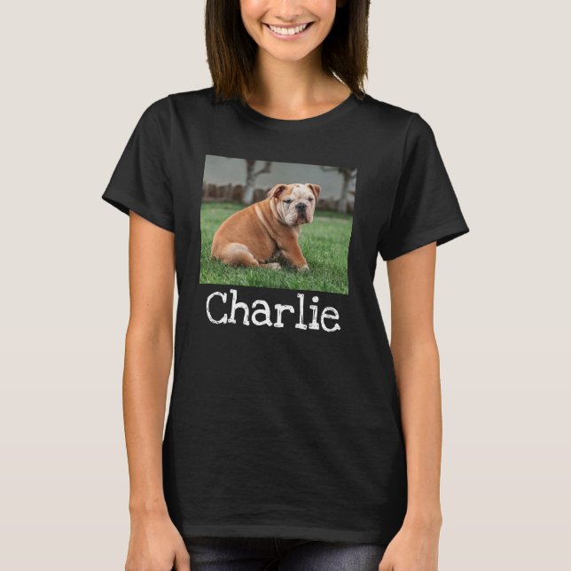Personalised Pet Name And Photo T-Shirt (Front)