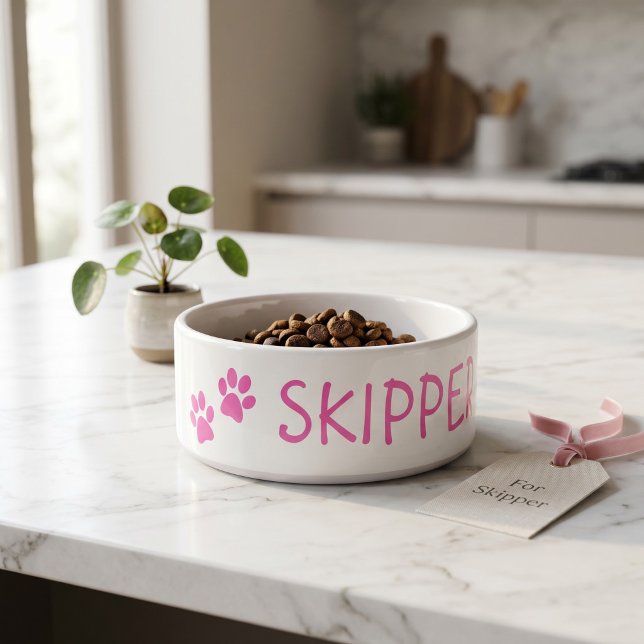 Personalised Pet Name Ceramic Bowl: Perfect Gift! Bowl (Personalized Pet Name Ceramic Bowl: Perfect Gift! Bowl)