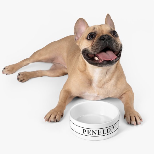 Personalised Pet Name Modern Custom Bowl (Cute Personalized Pet Dog Bowl)