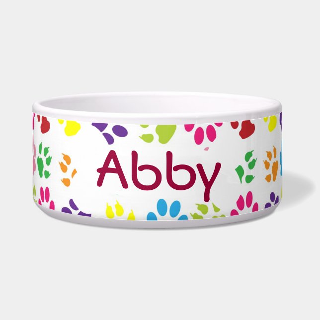 Personalised Pet Name Paw print Pattern (Front)
