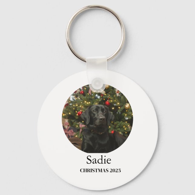 Personalised Pet Ornament Key Ring (Front)