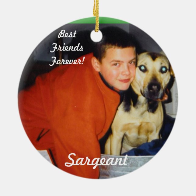 Personalised Pet Ornaments-Remembrance Ceramic Tree Decoration (Back)