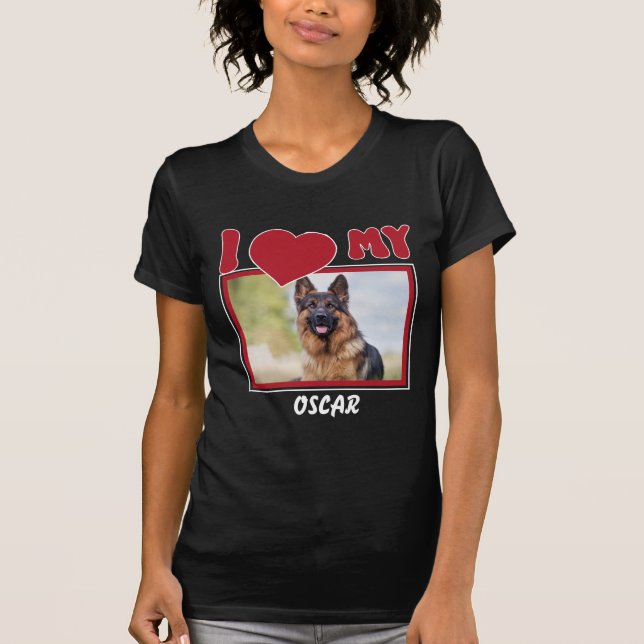  Personalised Pet Photo and Name T-Shirt (Front)