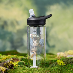 Personalised Pet Photo and Name    Water Bottle