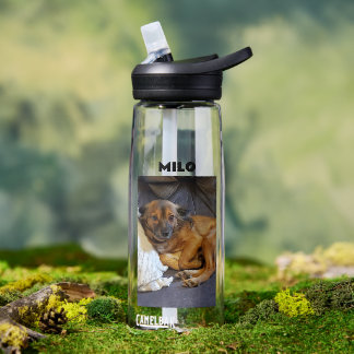 Personalised Pet Photo and Name  Water Bottle