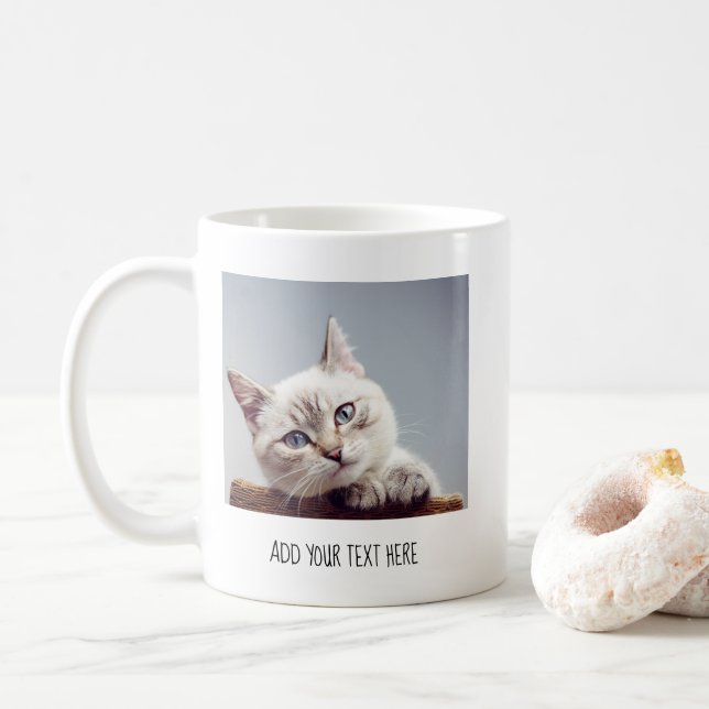 Personalised Pet Photo and Text Coffee Mug (With Donut)