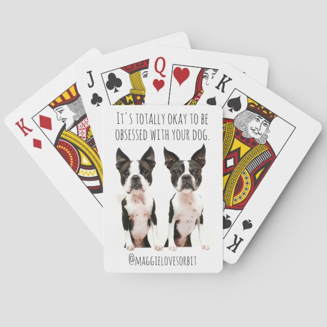 Personalised Pet Photo and Text Playing Cards (Back)