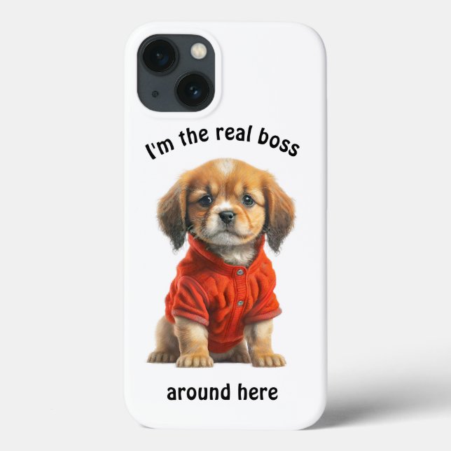 Personalised Pet Photo Boss Dog Case-Mate iPhone Case (Back)