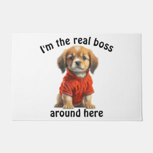 Personalised Pet Photo Boss Dog Doormat