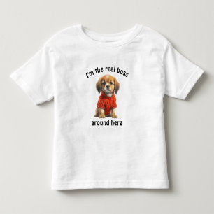Personalised Pet Photo Boss Dog Toddler T-Shirt