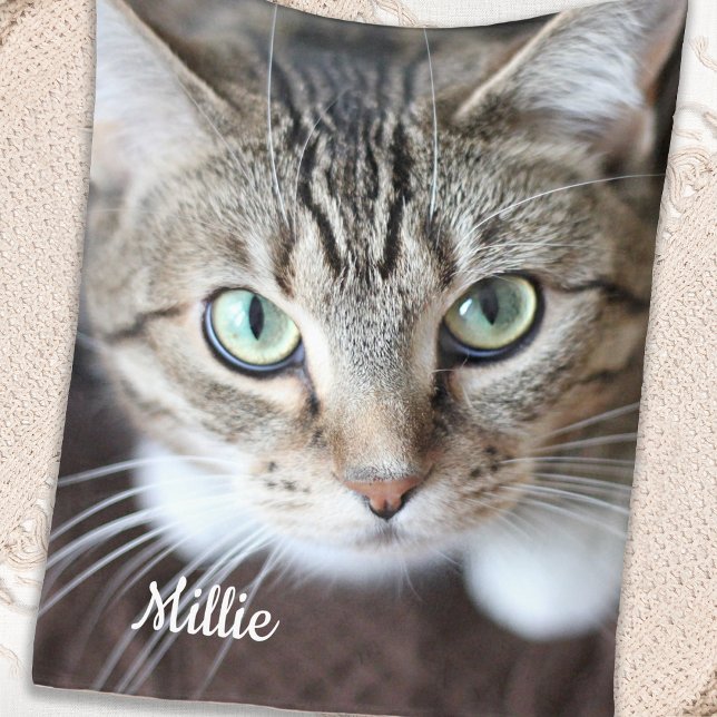 Personalised Pet Photo Cat Lover Dog Keepsake Fleece Blanket (Creator Uploaded)