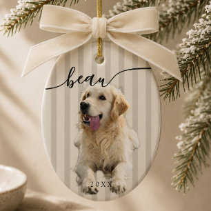 Personalised Pet Photo Christmas Ceramic Ornament