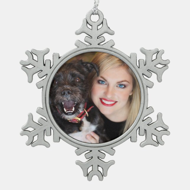 Personalised Pet  Photo Christmas Ornament (Front)