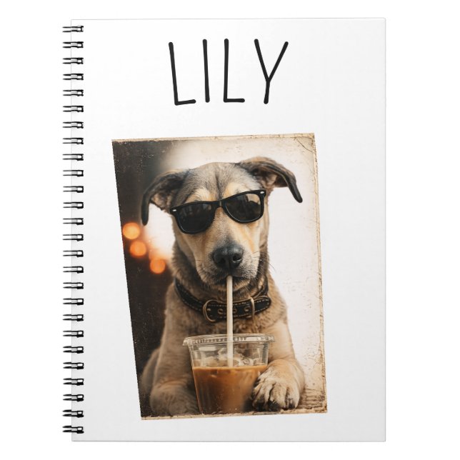 Personalised Pet Photo Coffee Mug Notebook (Front)