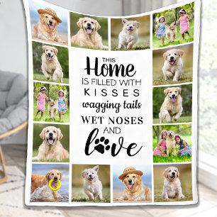 Personalised Pet Photo Collage Dog Lover Fleece Bl