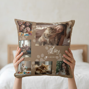 Personalised Pet Photo Collage Memory Keepsake Cushion