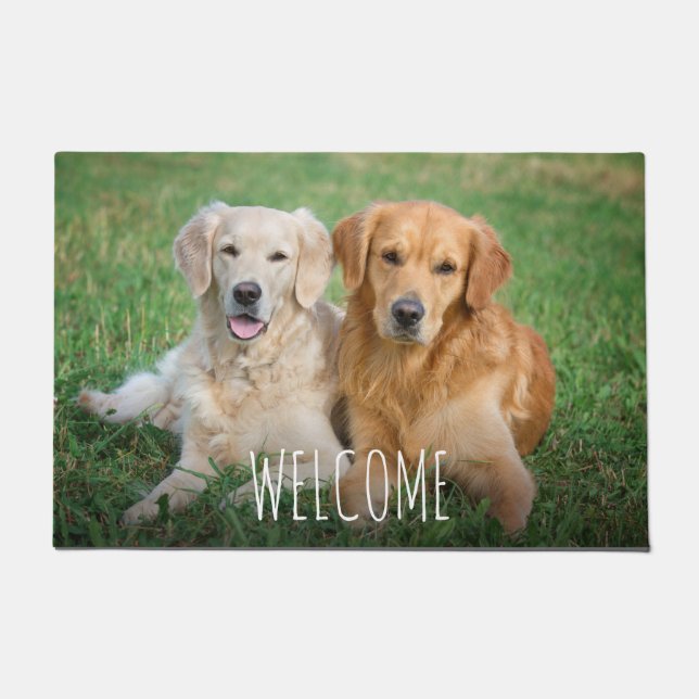 Personalised Pet Photo Custom Dog Cat Doormat (Front)