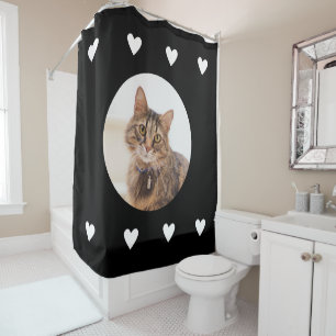 Personalised Pet Photo Cute Cat Shower Curtain