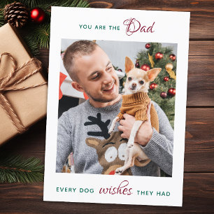 Personalised Pet Photo Dog Dad Merry Christmas H Holiday Card