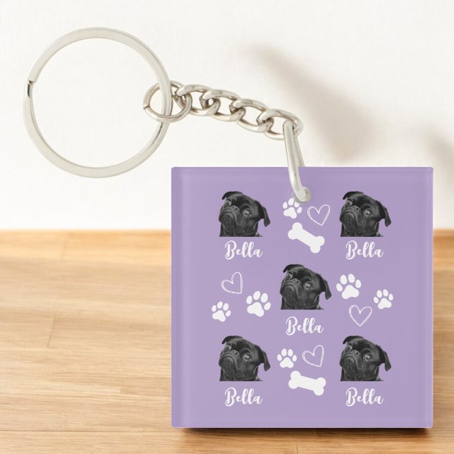 Personalised Pet Photo Dog Lover Instagram Key Ring (Creator Uploaded)