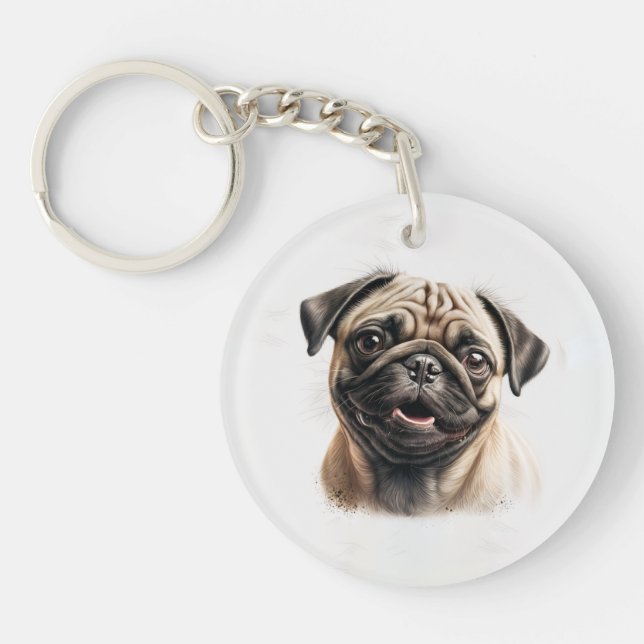 Personalised Pet Photo Dog Lover Keepsake  Key Ring (Front)