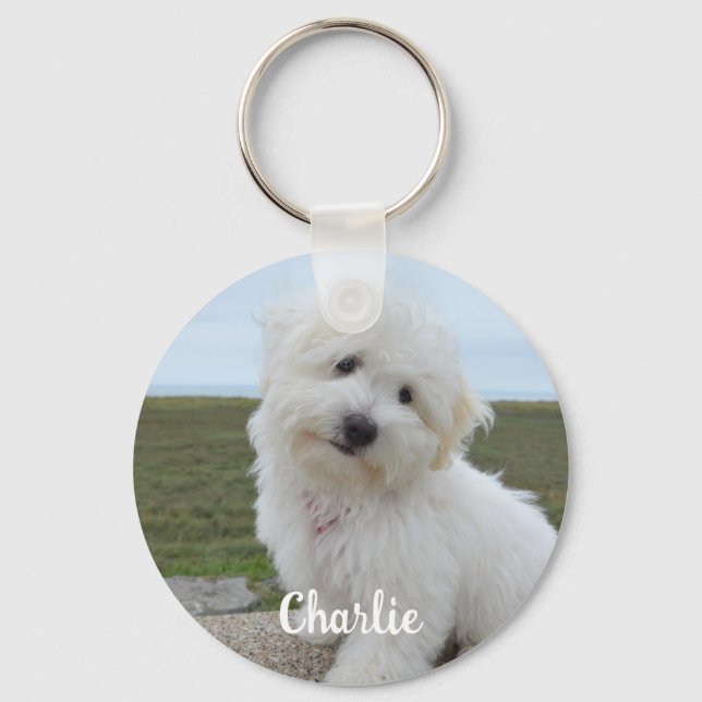 Personalised Pet Photo Dog Lover Keepsake Key Ring (Front)