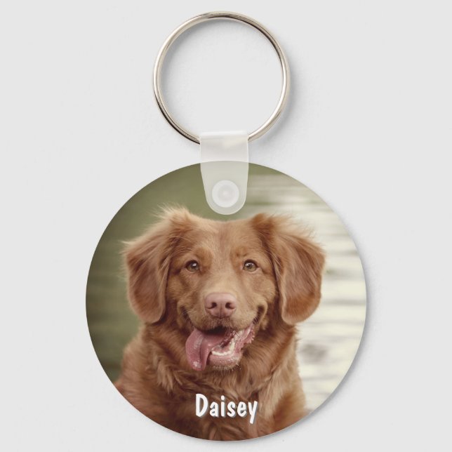 Personalised Pet Photo Dog Lover Keepsake Keychain (Front)
