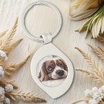 Personalised pet photo dog lover keepsake name  key ring<br><div class="desc">This cute keychain features a silhouette of your beloved dog and can be customised with their name. It's the perfect way to carry a special reminder of your furry friend with you wherever you go. Whether as a gift for a fellow dog lover or as a cherished memento for yourself,...</div>