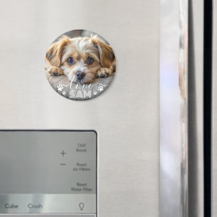 Personalised pet photo dog lover keepsake name magnet