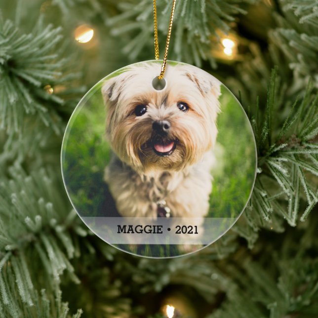 Personalised Pet Photo Double-sided Christmas Tree Ceramic Ornament (Tree)