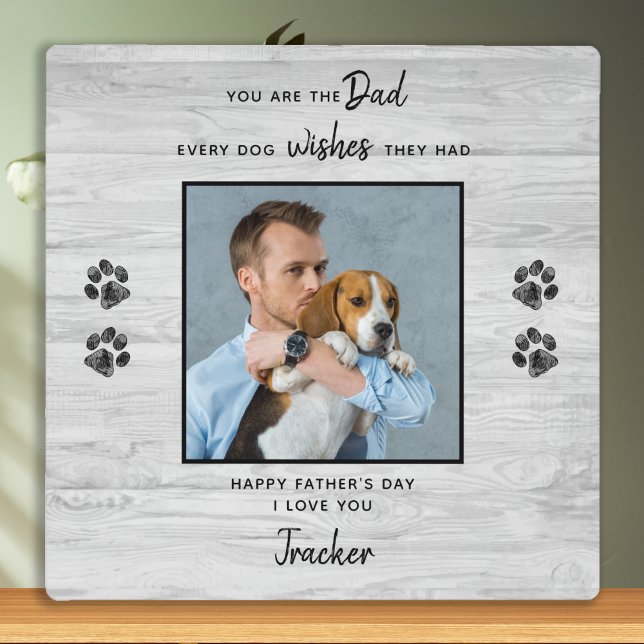 Personalised Pet Photo Father's Day Dog Dad Plaque (Creator Uploaded)