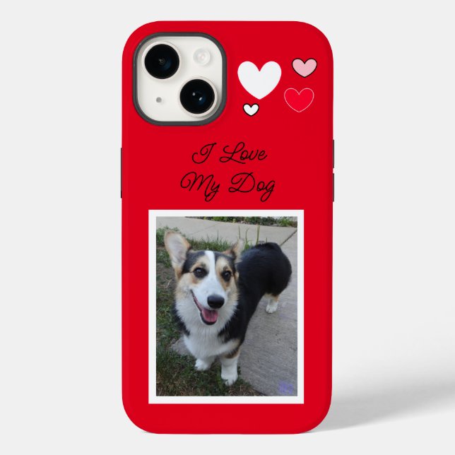 Personalised Pet Photo I Love my Dog  Case-Mate iPhone Case (Back)
