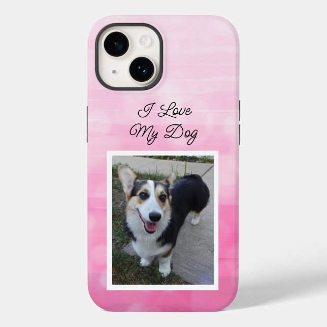 Personalised Pet Photo I Love my Dog    Case-Mate iPhone Case (Back)