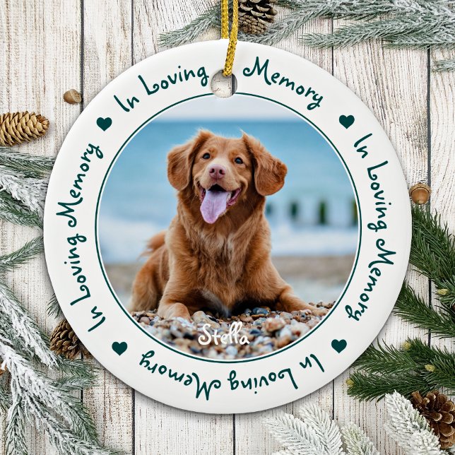 Personalised Pet Photo In Loving Memory Ceramic Ornament (Creator Uploaded)