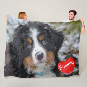 Personalised Pet Photo Keepsake Dog Memorial Fleece Blanket
