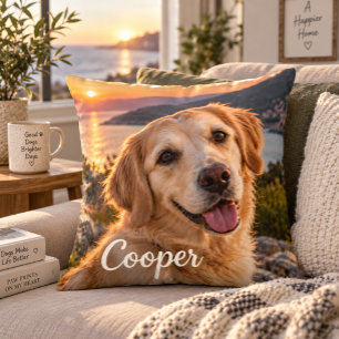 Personalised Pet Photo & Name Custom Cushion