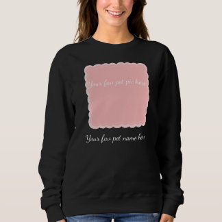 Personalised Pet Photo Pink Scalloped Frame Sweatshirt