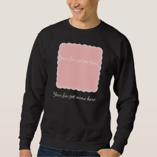 Personalised Pet Photo Pink Scalloped Frame Sweatshirt