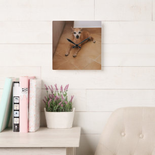 Personalised Pet Photo  Square Wall Clock