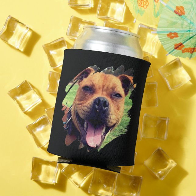 Personalised Pet Photo Stubby Holder Can Cooler (In Situ Summer)