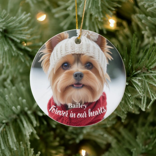 Personalised Pet Photo Sympathy Ornament (Tree)