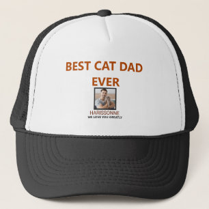 Personalised Pet Photo Text Modern Gift For Dad Trucker Hat